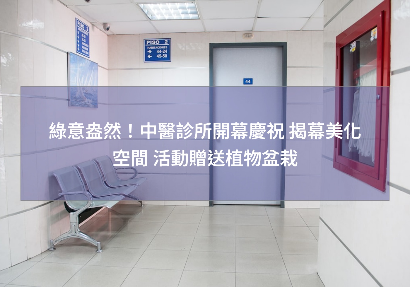 綠意盎然！中醫診所開幕慶祝 揭幕美化空間 活動贈送植物盆栽