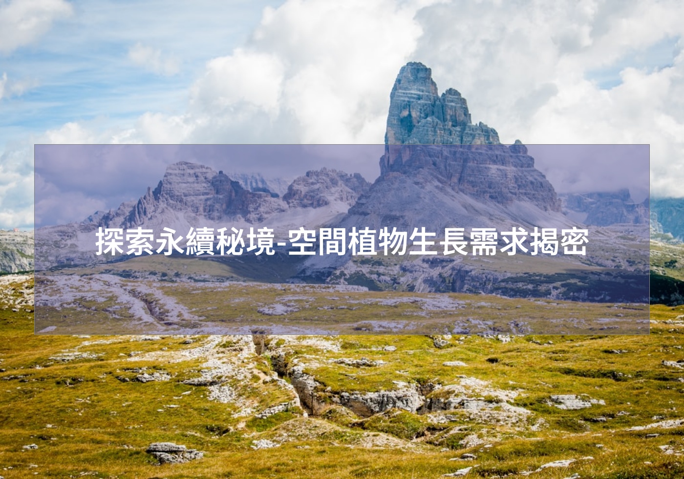 閱讀更多文章 探索永續秘境-空間植物生長需求揭密