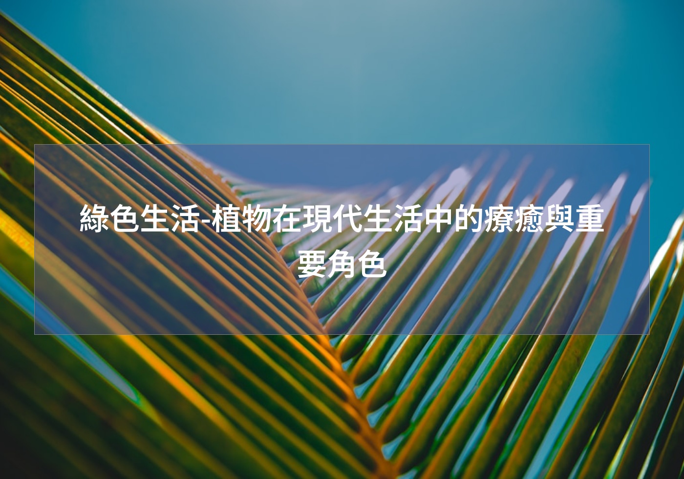 閱讀更多文章 綠色生活-植物在現代生活中的療癒與重要角色