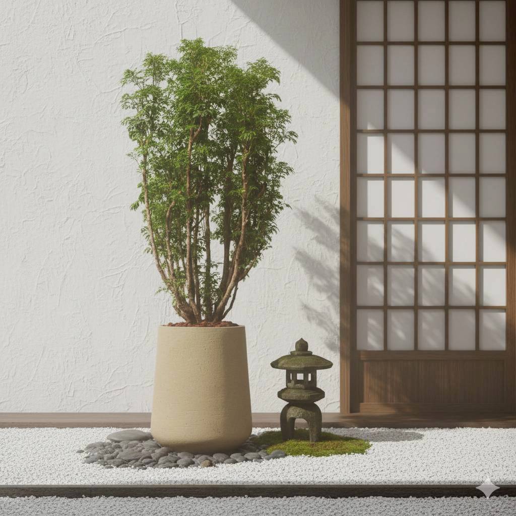 福祿桐水泥盆栽 落地盆栽 大盆栽 拿鐵棕磨石子花盆 開幕送禮 喬遷禮物 植栽 辦公室裝飾
