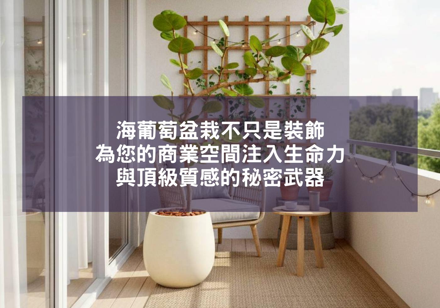 閱讀更多文章 海葡萄盆栽不只是裝飾！為您的商業空間注入生命力與頂級質感的秘密武器