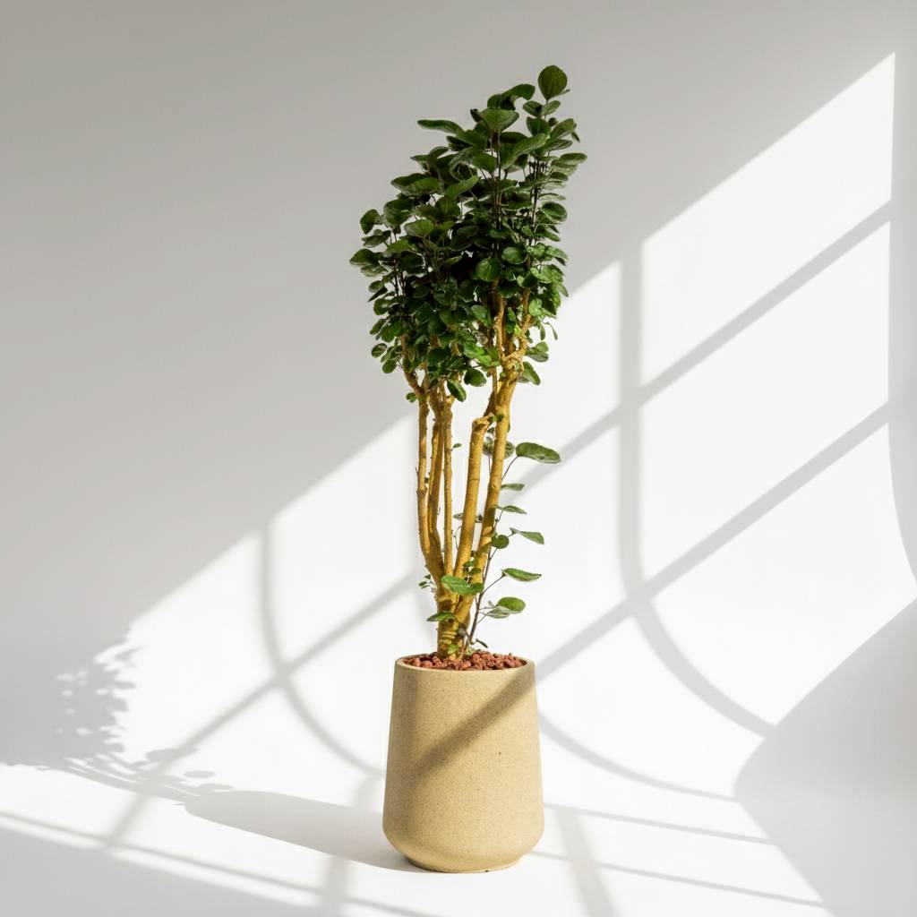 虹玉福祿桐落地盆栽大盆栽拿鐵棕磨石子花盆開幕送禮喬遷禮物植栽辦公室