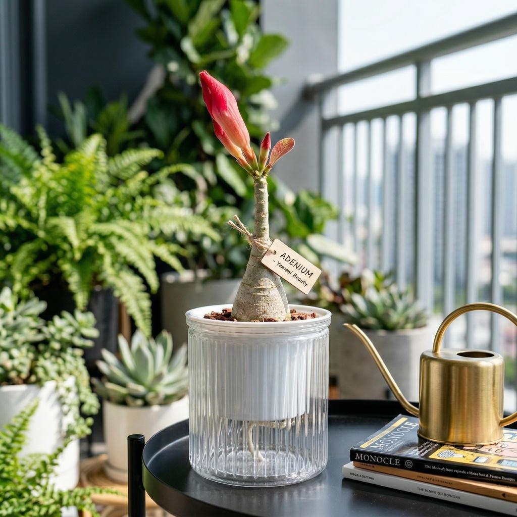 沙漠玫瑰 免澆水盆栽 室內植物 觀葉植物 禮物 盆栽 辦公室小物 懶人盆栽